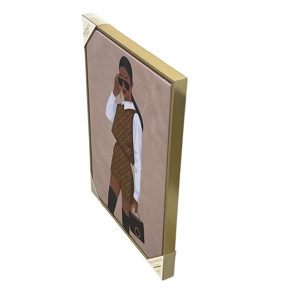 NEW Designart 'LV Girl on the Town' Modern Framed Canvas Wall Art Print - Picture 2 of 8